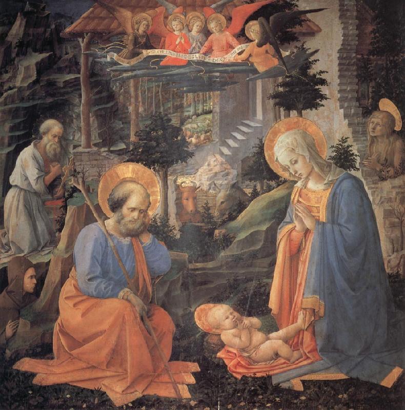 Fra Filippo Lippi The Adoration of the Infant jesus